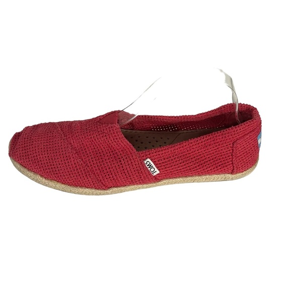 Toms Womens Alpargata Perforated Berry Pink Espadrille Slip On Loafer Shoe 7.5M - Picture 6 of 11